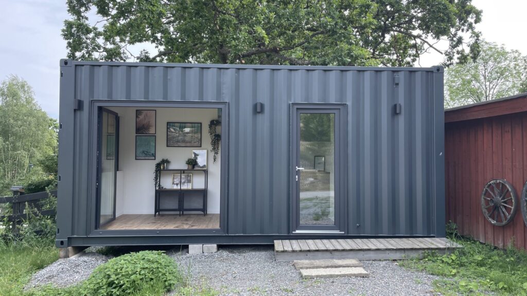 Newly-constructed shipping container home for sale around