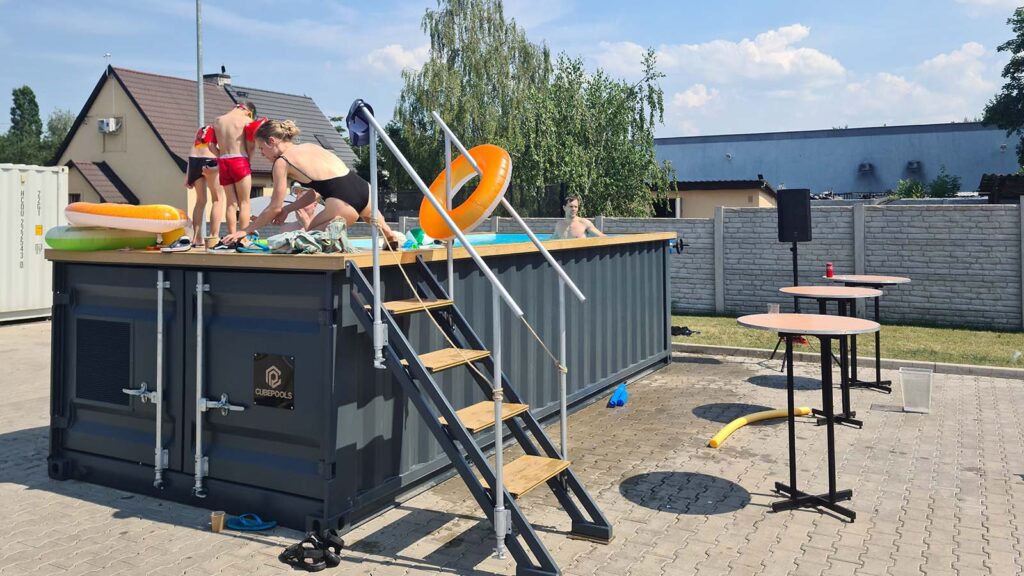 Prefabricated shipping container swimming pool for sale locally
